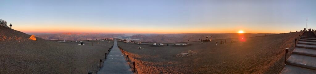 2 weeks Saudi Arabia. Sunset at Harrats Viewpoint above Al Ula.