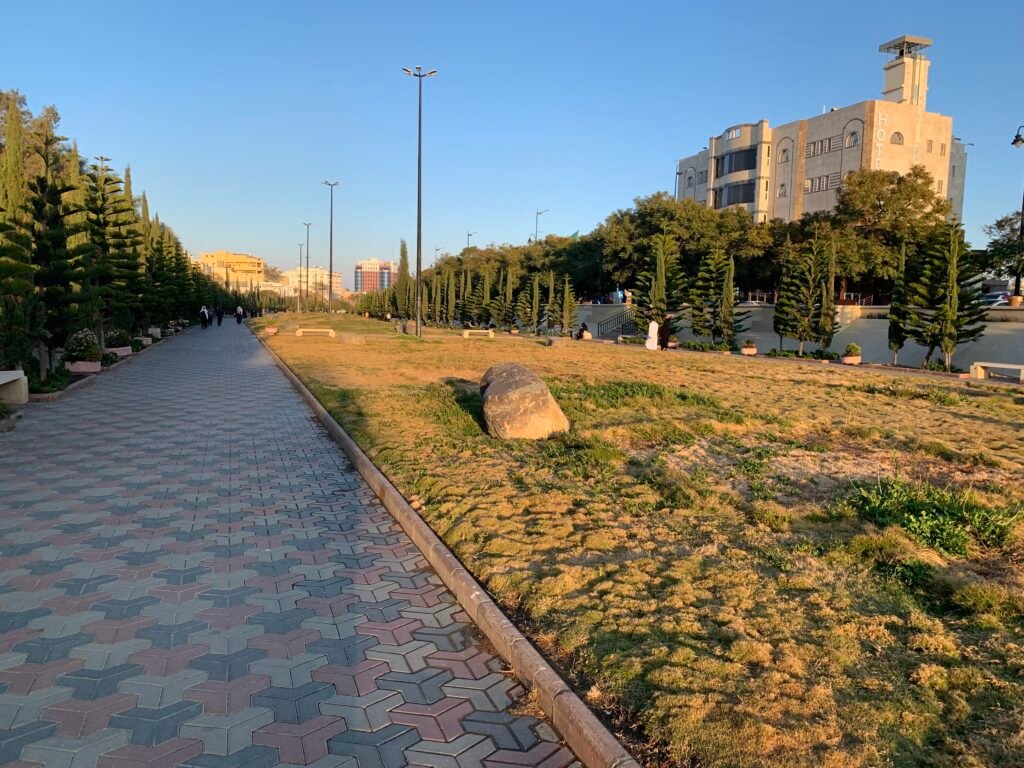 Art Street is a space where local do their evening exercises in Abha.