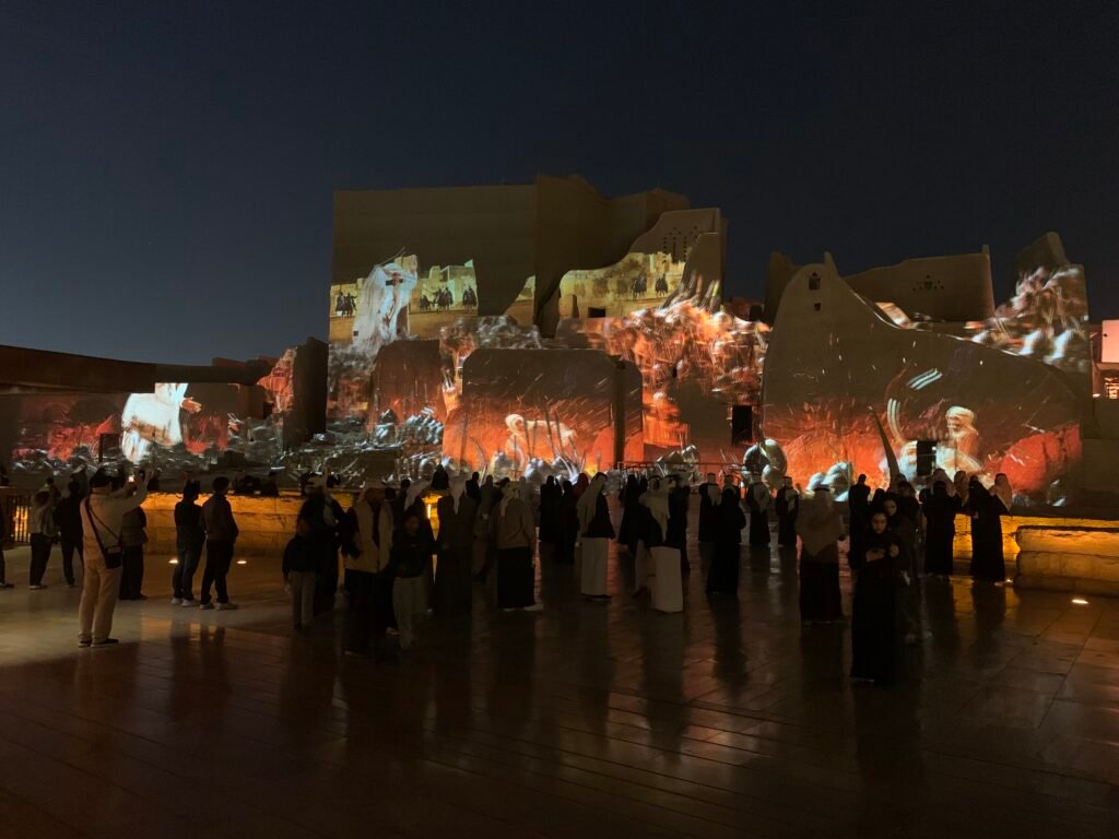 Projection Light Show at AT Turaif in Diriyah.