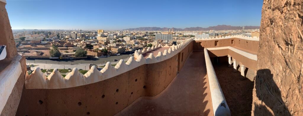 At the top of A'arif Fort in Hail, Saudi Arabia