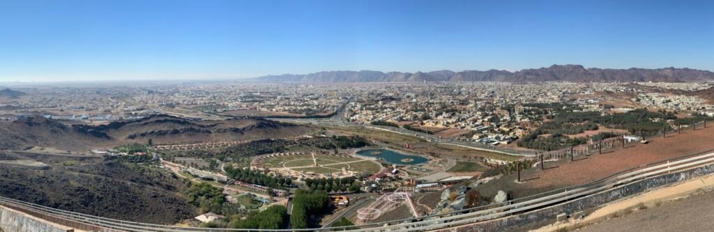 The view from the summit of Al Samra Mountain in Hail Saudi Arabia