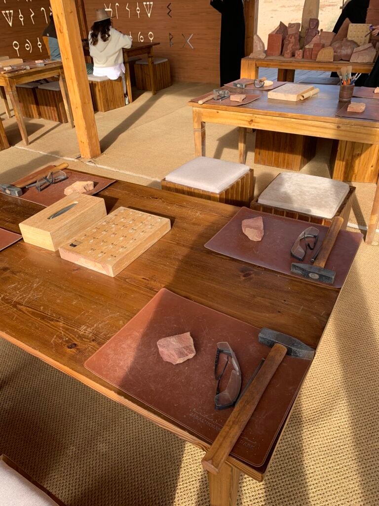 16days Saudi Arabia Itinerary. Carving Workshop at Jabal Ikmah.