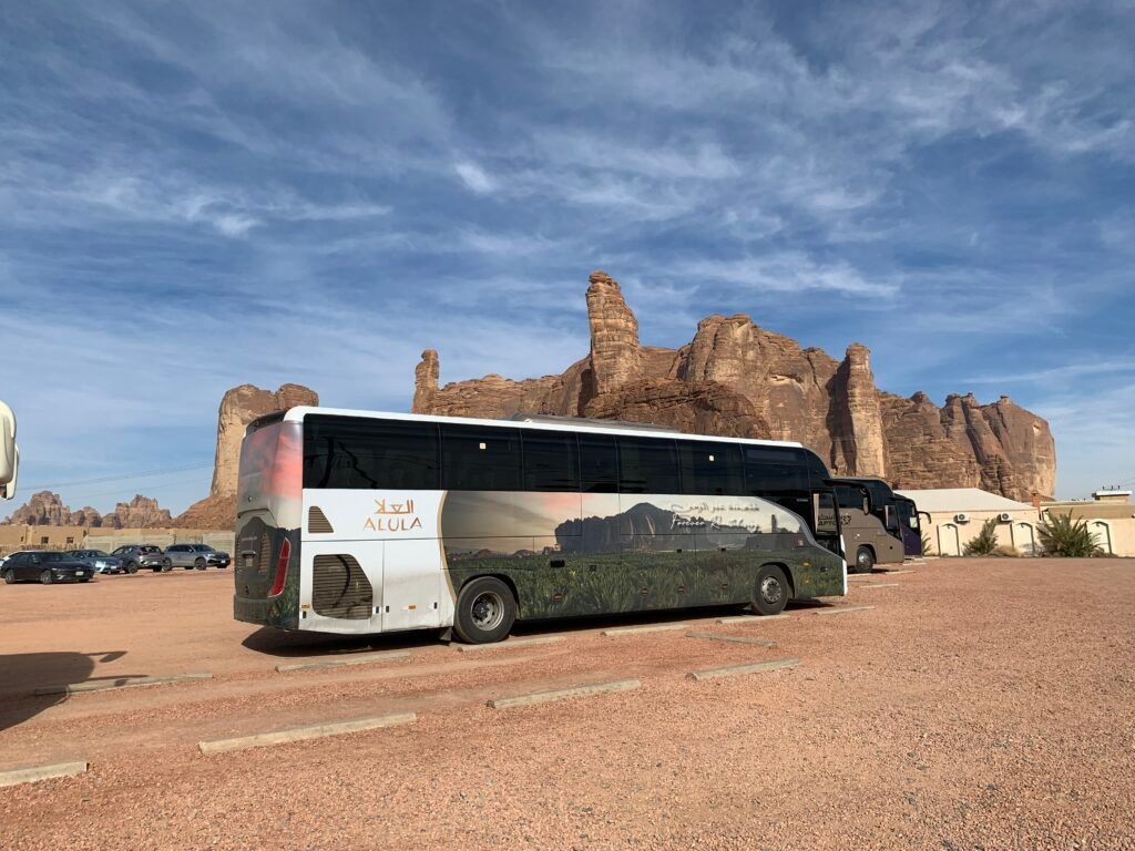 16days Saudi Arabia Itinerary. At Al Ula Winter Park carpark which is the meeting point for most tours