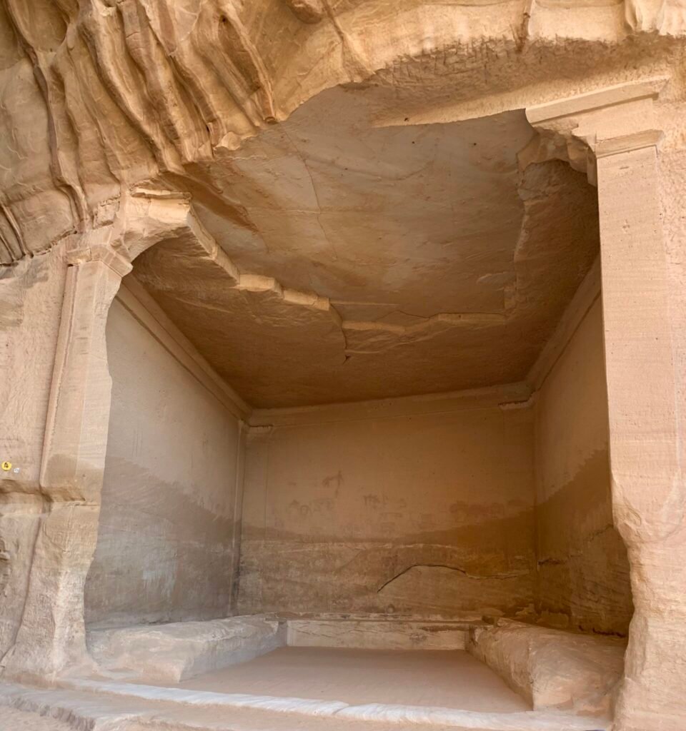 16days Saudi Arabia Itinerary. An ancient Waiting room? There are ancient inscriptions as well lots of modern graffiti.