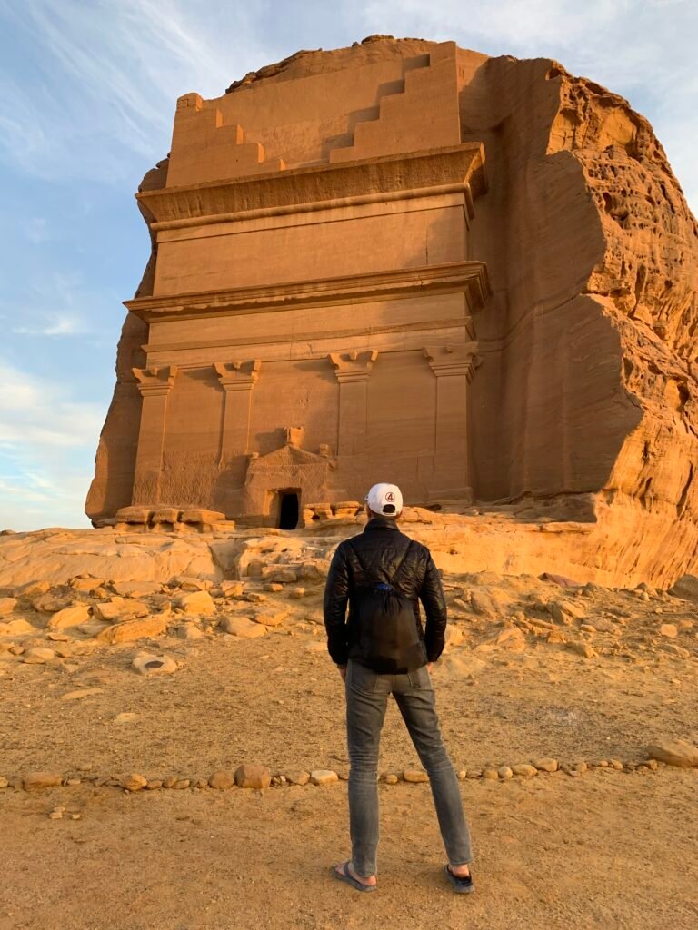 16days Saudi Arabia Itinerary. The rocks at the level of my ears are parts of unfinished work.