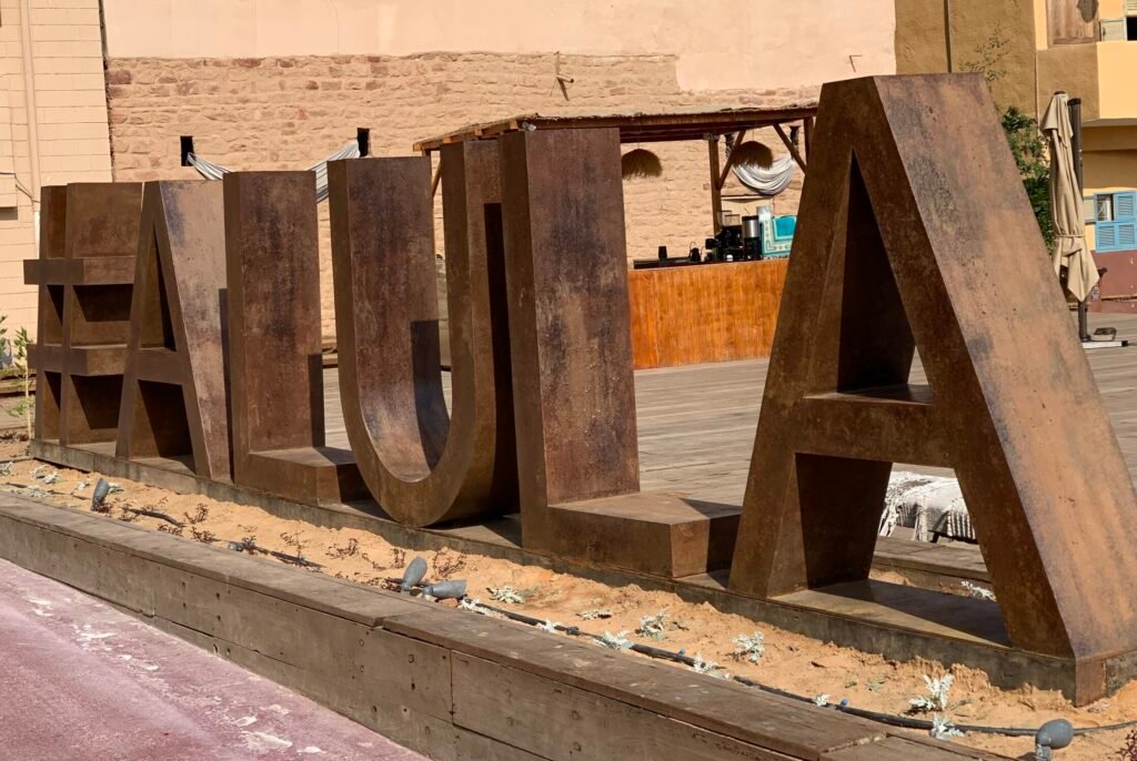 16days Saudi Arabia Itinerary. The #ALULA Sign at Old Town