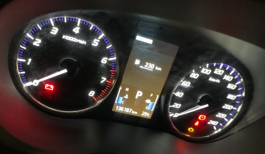 Budget Itinerary for Saudi Arabia. Car dashboard checking estimated mileage