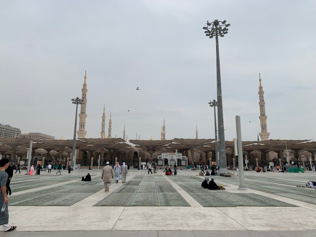 At Masjid Al Nabawi in Madinah (Medina), the second holiest site in Islam.