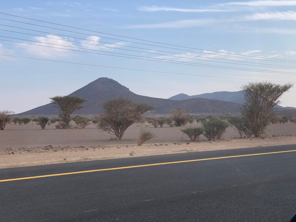 Landscape on the road between Al Wa'Bah Crater and Jeddah.