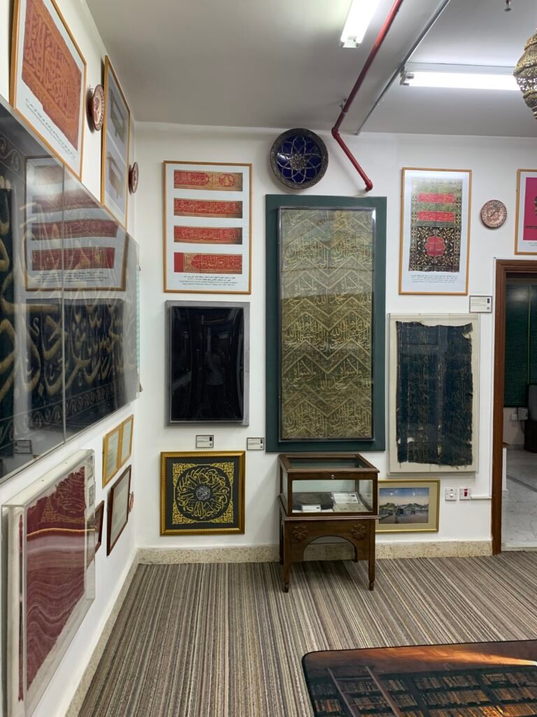 The room in l Taybat Museum where used drapery of the Kabah in Makkah (Mecca) has been collected and this is probably the closest non-Muslims can get to the holiest site in Islam in spirit