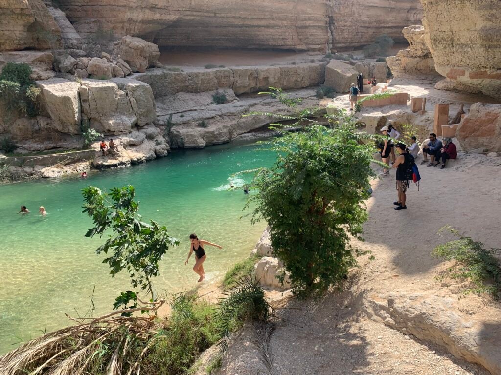 The first pool at Wadi Shab.