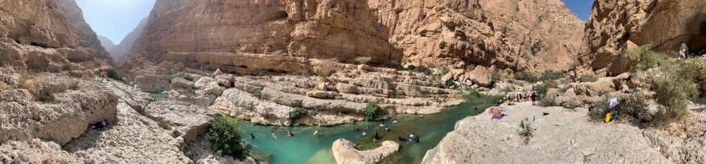 Budget Itinerary Oman. The third pool at Wadi Shab.