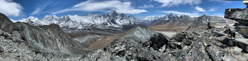 Federal Democratic Republic of Nepal. The view from the summit of Chukhung-Ri at 5546m