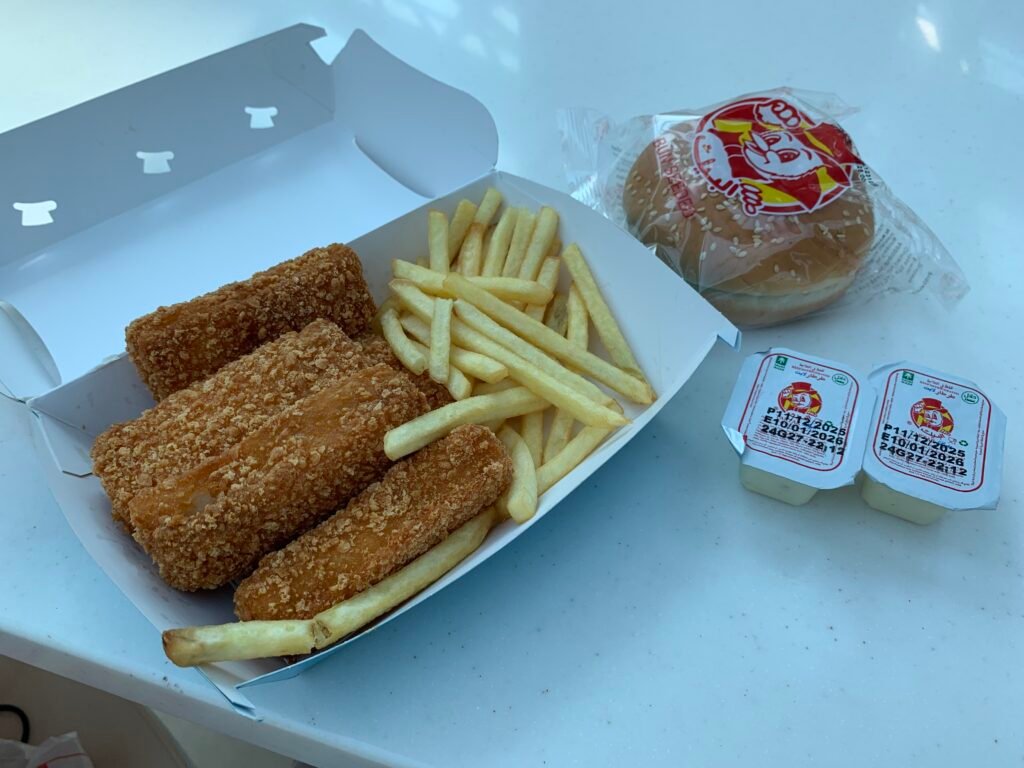 Al Baik, the local ubiquitous fast food brand of Saudi Arabia. A little too salty for me though.