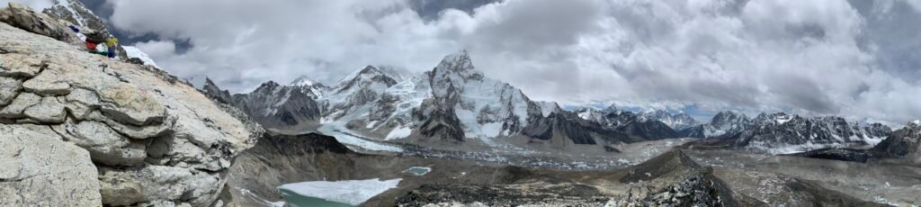 Federal Democratic Republic of Nepal. The view from the summit of Kala Patthar at 5645m