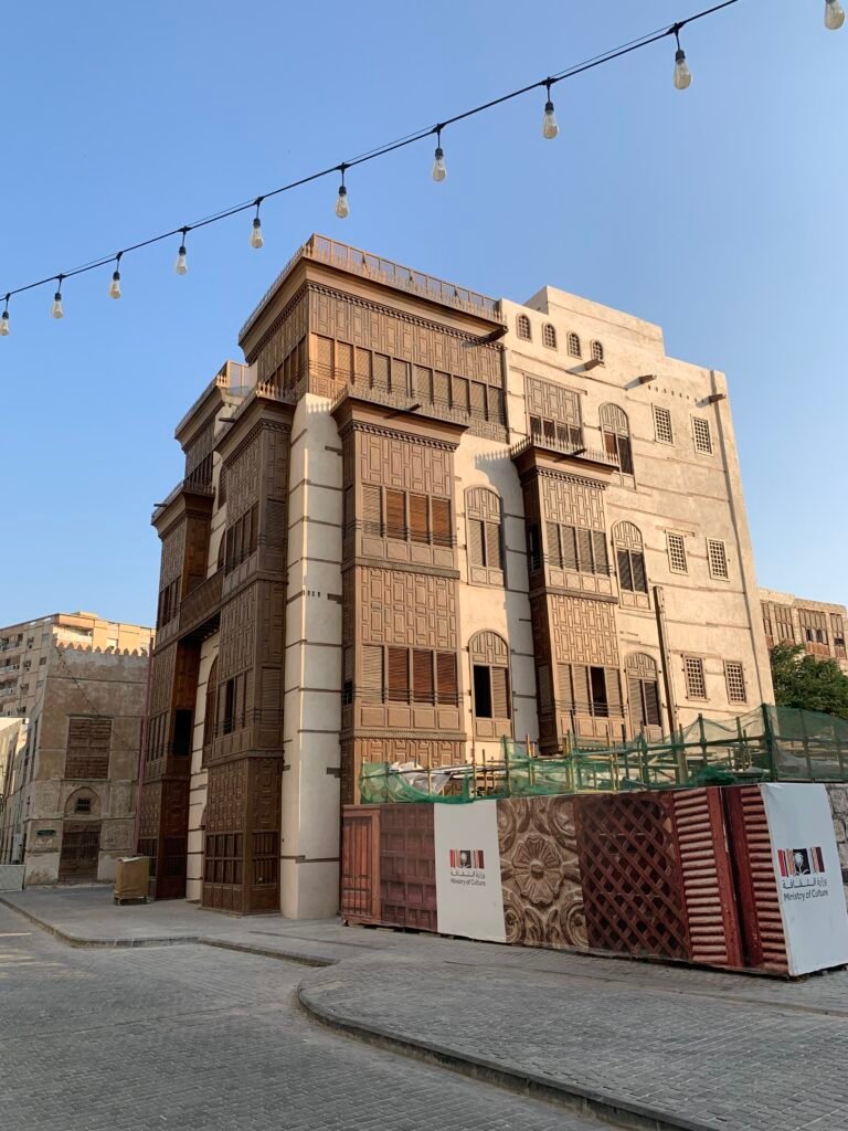 This Al Balad block of apartments look almost like they are a life size model with their well maintained and clean facade