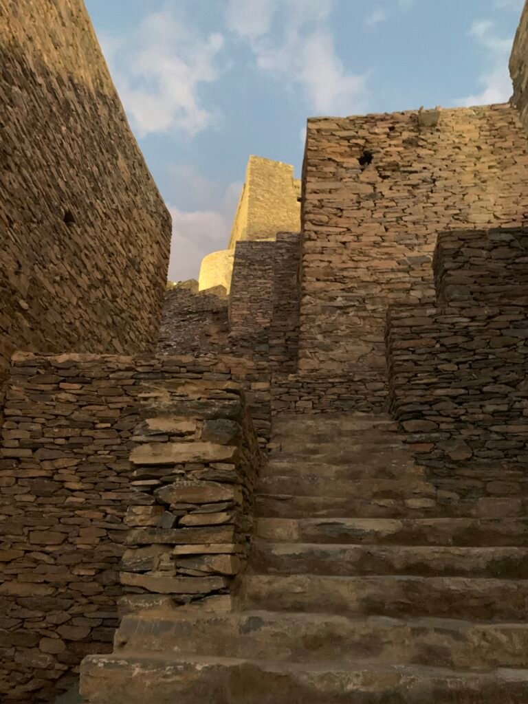 Composition of stairs up Thee Ain Heritage Village