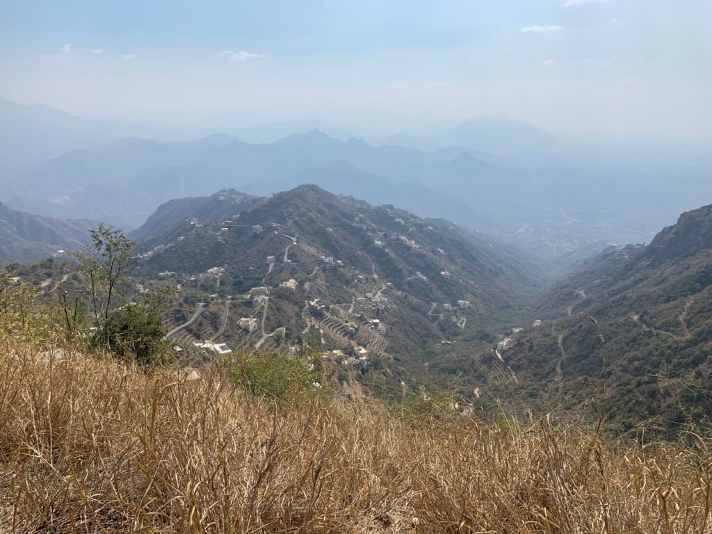 View of terrace farming at Faifa Mountains in Jazan Province in Saudi Arabia.