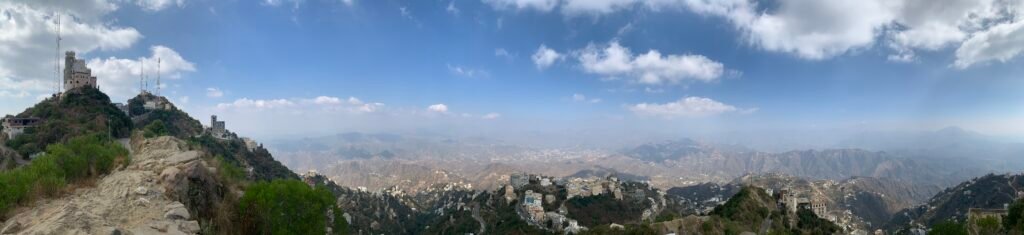 Panorama from the highest accessible point of the Faifa Mountains.