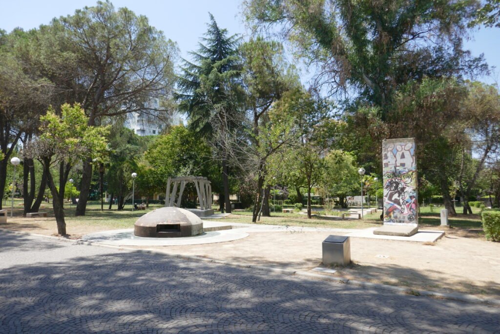 One of the bunkers within the Tirana city centre.