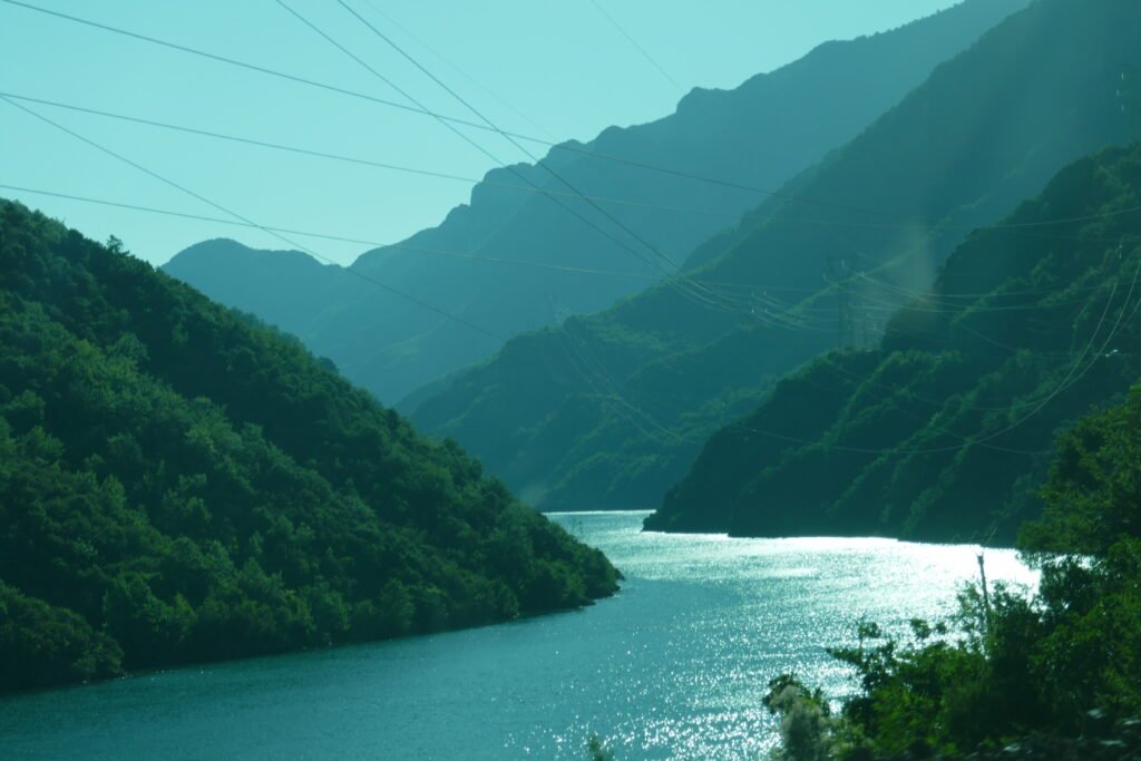 Budget Itinerary Albania. Ignoring the power lines, even the furgon ride open up to various scenic mountain views