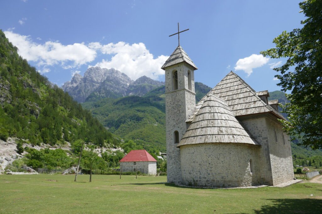 Exploring the village while waiting for the Furgon at Theth